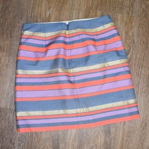 J Crew striped Mini Pencil Skirt